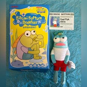 POP MART Bikini Bottom Buddies Cool Fish plush pendant - Spongebob Squarepants